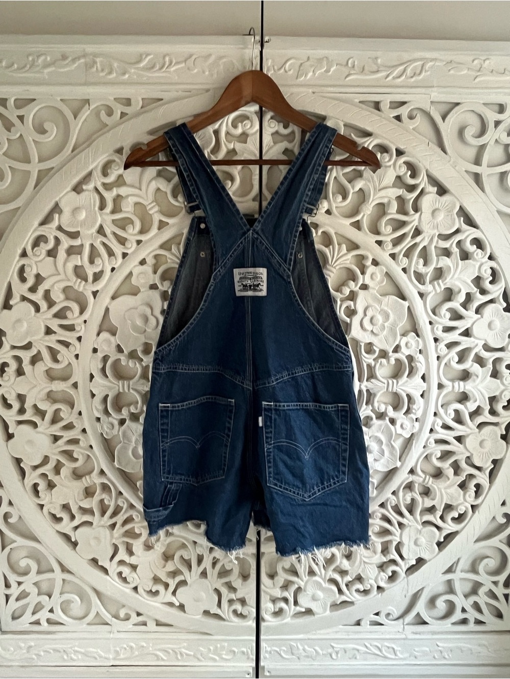 Levi’s SilverTab Denim Shortalls Distressed Overall Shorts Medium - Picture 4 of 11